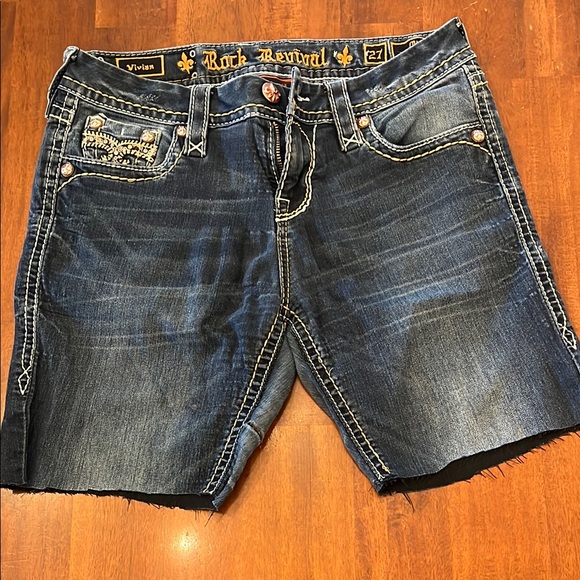 Rock Revival Pants - Rock Revival Women's Blue Denim Shorts